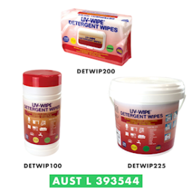 LIV-WIPE DETERGENT WIPES TGA 26X28CM 225/TUB 3/CTN