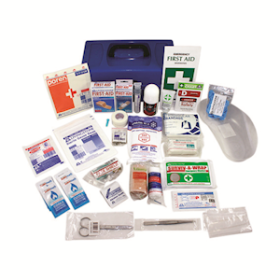 LIV BOATING FIRST AID KIT COMPLETE SET IN PLASTIC CASE