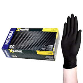 LIV XTREME THICK H/DUTY NTRL GLV PF EN374, 5.0G M BLK 100/BX