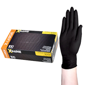 LIV XTREME THICK H/DUTY NTRL GLV PF EN374 6.0G XL BLK 100/BX