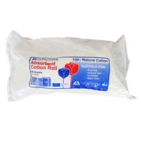 LIVINGSTONE ABSORBENT COTTON ROLL, 100pct COTTON 50G N/STRL EA