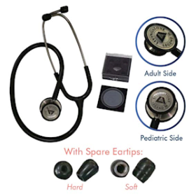 LIV CARDIOLOGY LEGEND 3, COMBO ADULT & PAEDIATRIC STETH, BLK