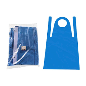 DISP APRONS BIB TYPE 30UM 84X123CM HDPE BLUE 100/PACK
