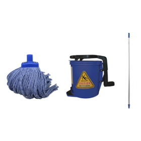 LIV MOP WITH BUCKET KIT (MOP + HANDLE + BUCKET) BLUE, EACH