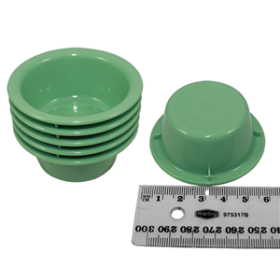 LIV BOWL BASIN CUP 30ML 60X26MM AUTOCLAVBLE PLSTC GREEN 5/PK