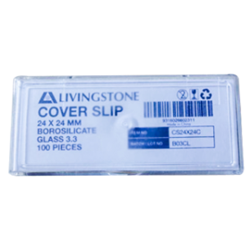 LIV COVER SLIP NO. 1 24X24MM 0.13-0.16MM GLS 100/PK 10PKS/BX
