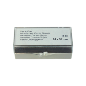 COVER SLIP NO.1 24X50MM GLASS 2 OUNCES/PK 124 PCS GERMANY