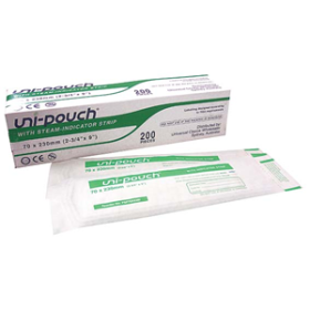 UNI-POUCH STERILISATION POUCH W/ INDICATOR, 70X230MM 200/BOX