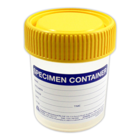 SPECIMEN CONTAINER 60ML 39 X 68MM W/CAP LABELLED PP 550/CTN