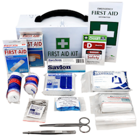 LIV FIRST AID KIT CLASS C COMPLETE SET IN METAL CASE WHS REG