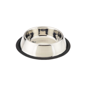 PET BOWL, 900ML, 22CM DIAMETER NON-SKID STAINLESS STEEL EACH