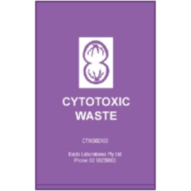 LIV CYTOTOXIC WASTE BAGS, 60 X100CM, 70L, PURPLE, LOOSE