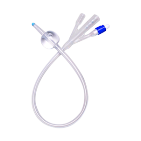 LIV SILICONE FOLEY BALLOON CATHETER 3-WAY 24FG BLUE 50ML EA
