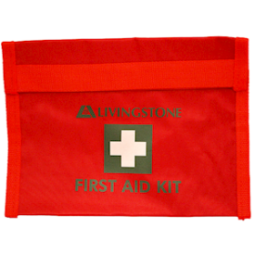 LIV FIRST AID EMPTY NYLON POUCH 29.5X22CM RED EA