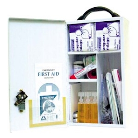 ELECTRICAL FIRSTAID KT COMPLETE SET IN WALL MOUNT METAL CASE