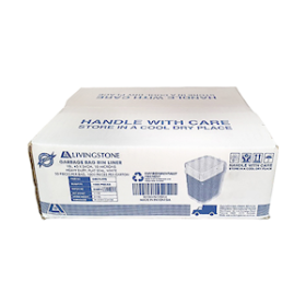 LIV GARBAGE BAG BIN LINER 18L 45X54CM 10UM HD WHITE 1000/CTN