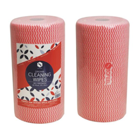 SOFEEL MCRFBR HD CLEANING WIPES, 30CM HACCP, RED 6 ROLLS/CTN
