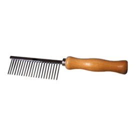 PET WOODEN COMB, WITH HANDLE COARSE, EA (W8)