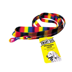 PET LEAD, 10MM, RAINBOW STRIPED, EA