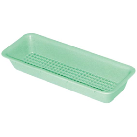 AUTOPLAS PERFORATED TRAY 270X150X40MM GREEN AUTOCLAVABLE EA