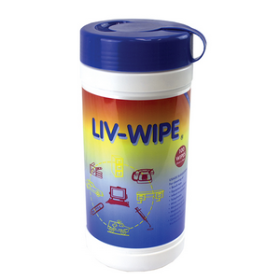 LIV-WIPE ALCOHOL WIPES 70pct ISOPROPYL ALCOHOL 21X14CM 100/TUB