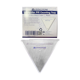 LIV TRIANGULAR PILL COUNTING TRAY, 228X196X14MM, PLASTIC, EA