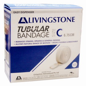 LIV TUBULAR COTTON STOCKINETTE BANDAGE 6.75CMX10M, 1 ROLL/BX