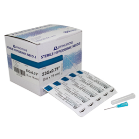 LIV HYPODERMC NEEDLES 23G (0.6MM)X0.75INCH(19MM) STRL 100/BX