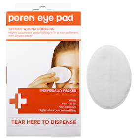 POREN EYEPAD WOUND DRESSING LTXFREE STRL SINGLE PACKED 50/BX
