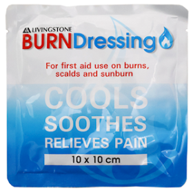 LIVINGSTONE STERILE BURN DRESSING, 10 X 10CM, EACH