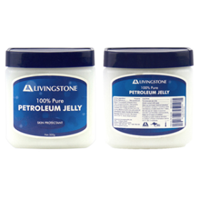 LIVINGSTONE SOFT PETROLEUM JELLY WHITE PARAFFIN BP 500G EA