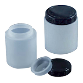CYLINDRICAL JAR W/ SCREW INNER CAP WIDE MOUTH 2000ML HDPE EA