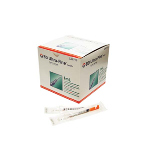 BD ULTRAFINE INSULIN SYRINGES 1ML W/ NDL 29GX0.5IN 100/BOX