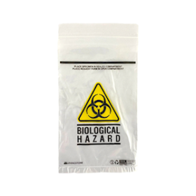 LIV BIO SPECIMEN BAG 16X25.5CM CLEAR 3PLY 2-COMP 2000/CTN