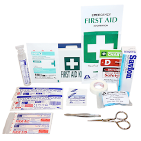 LIV PERSONAL FIRSTAID KIT COMPLETE SET IN BLUE PLASTIC CASE