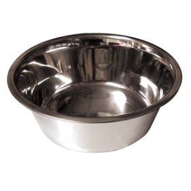 PET BOWL, 1.75L, 21CM DIAMETER NON-SKID STAINLESS STEEL EACH