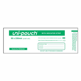 UNI-POUCH STERILISATION POUCH W/ INDICATOR, 90X230MM 200/BOX