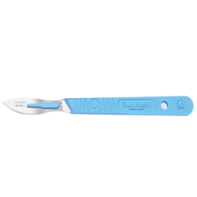 DISPO SCALPEL W/HANDLE, S/S, SIZE 24, STERILE, 10/BOX