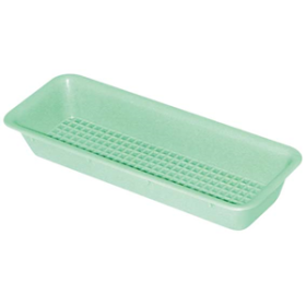 AUTOPLAS PERFORATED TRAY,400 X270 X 60MM,GREEN,AUTOCLAVABLE