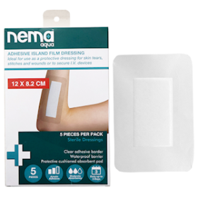 NEMA AQUA TRANSPARENT ISLAND FILM DRESNG 12 X 8.2CM STR 5/PK