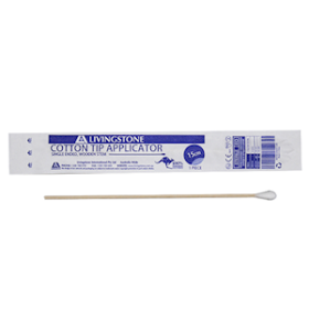 COTTON TIP APPLICATOR 1-TIP WOODEN 15CM STRL 1/PK 1000PK/CTN