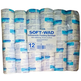 SOFT-WAD ORTHOPAEDIC UNDERCAST PADDING BNDG 15CMX2.75M 12/PK